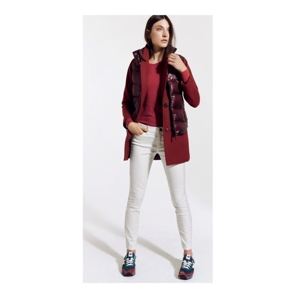 J. CREW Shiny Puffer Vest - Dark Cranberry